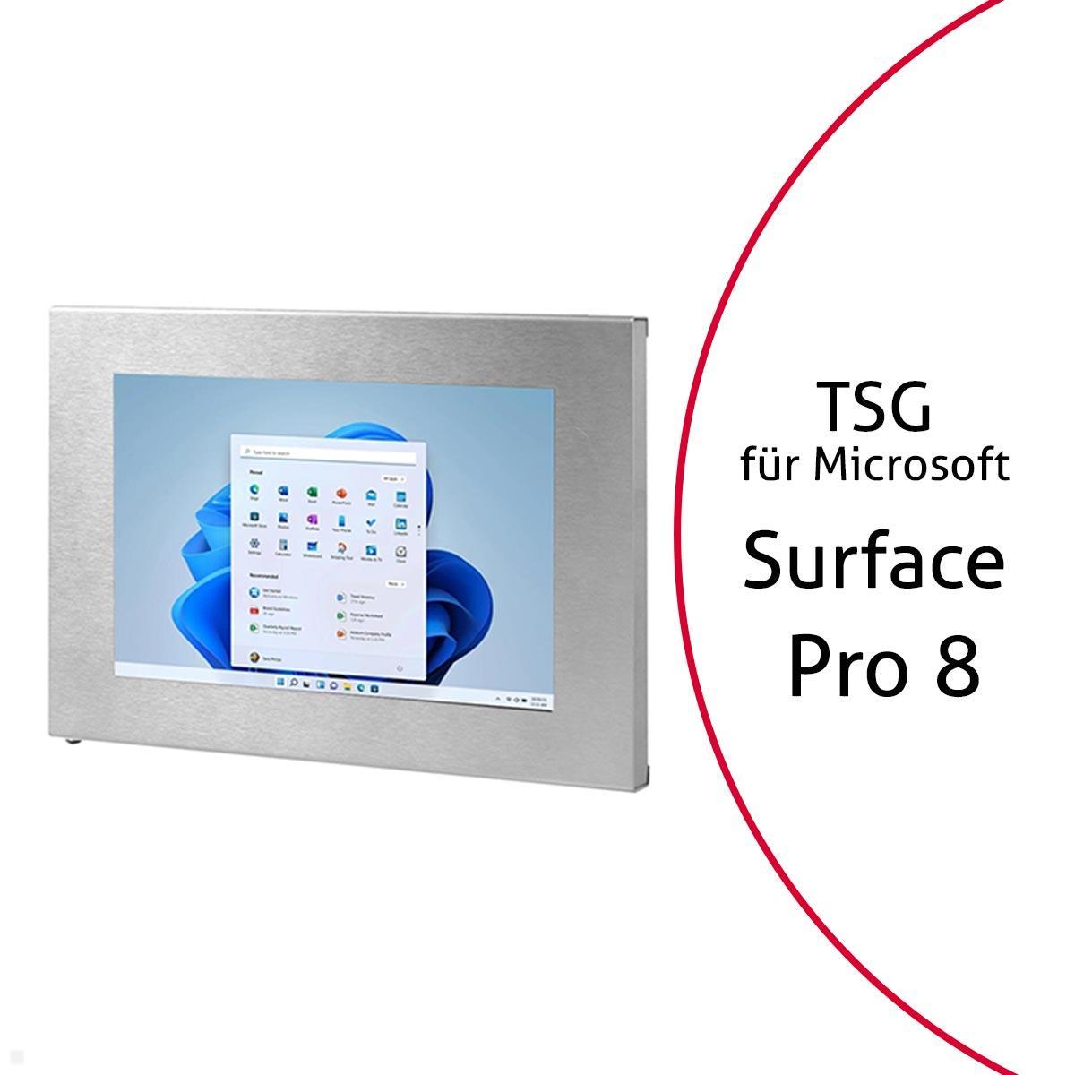 TabLines TSG083E Tablet Schutzgehäuse für Microsoft Surface Pro 8, Edelstahl