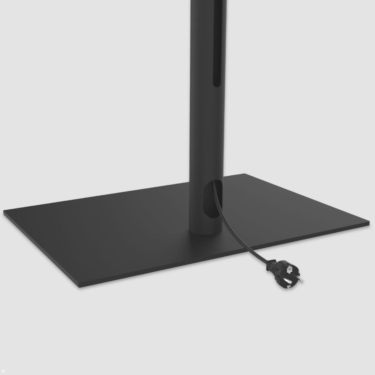 Cavus SQUARE120B44 TV Standfuß rechteckig 32 - 65 Zoll, Säule 120 cm, schwarz Kabelmanagement