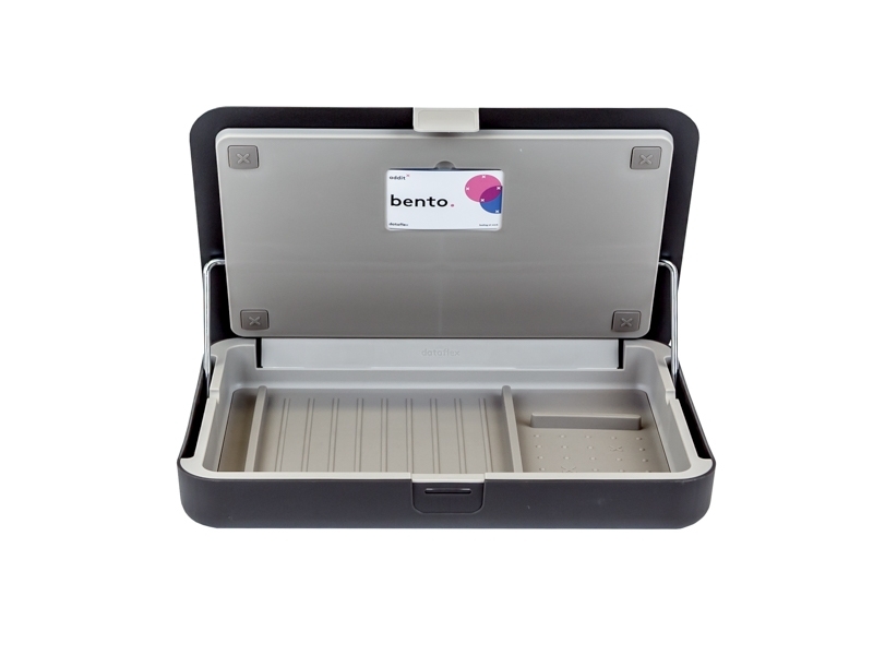 Dataflex Bento ergonomische Toolbox schwarz (45.903) mit Visitenkartenhalter