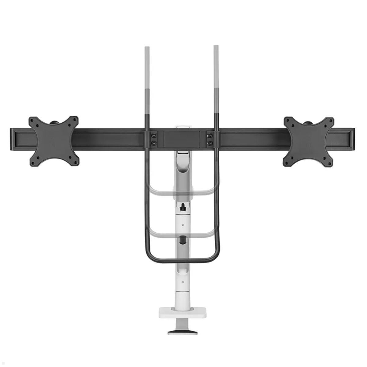 Neomounts DS75S-950WH2 Monitorhalterung für 2 Monitore bis 27 Zoll, weiß, Handgriff