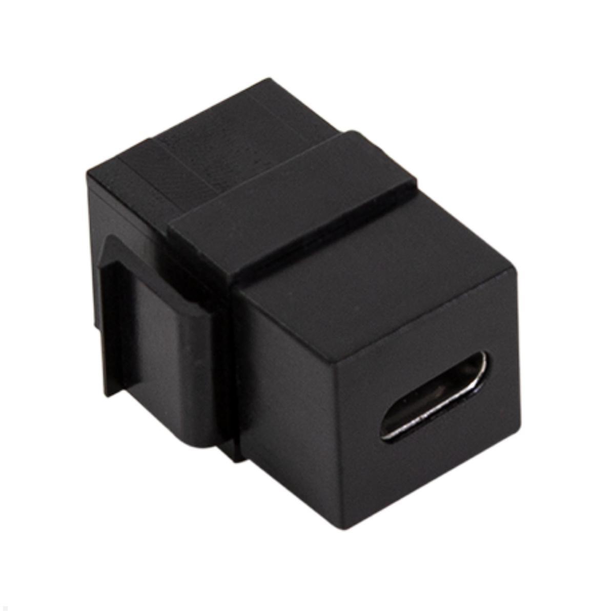 TecLines TKM014B Keystone USB-C 3.1 Gen 2 Modul 60W Buchse/Buchse, Rückseite