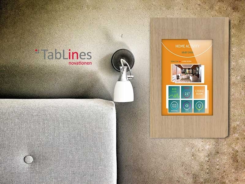 TabLines TSG008O Tablet Schutzgehäuse für Apple iPad Air 1, Eiche Smart Home Anwendung