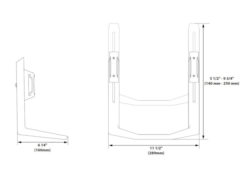 Ergotron Zubehör Monitorgriff Kit für Dual-Monitorhalterungen (98-037-062) Maße