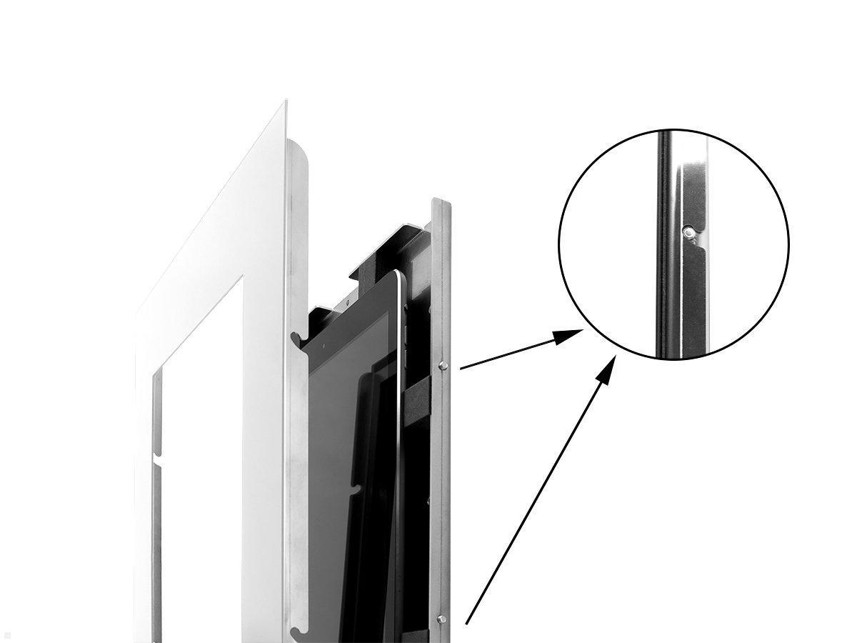 Tablet Wand Halterung Samsung Galaxy Tab S7+ 12.4, weiß, Detail Rahmen