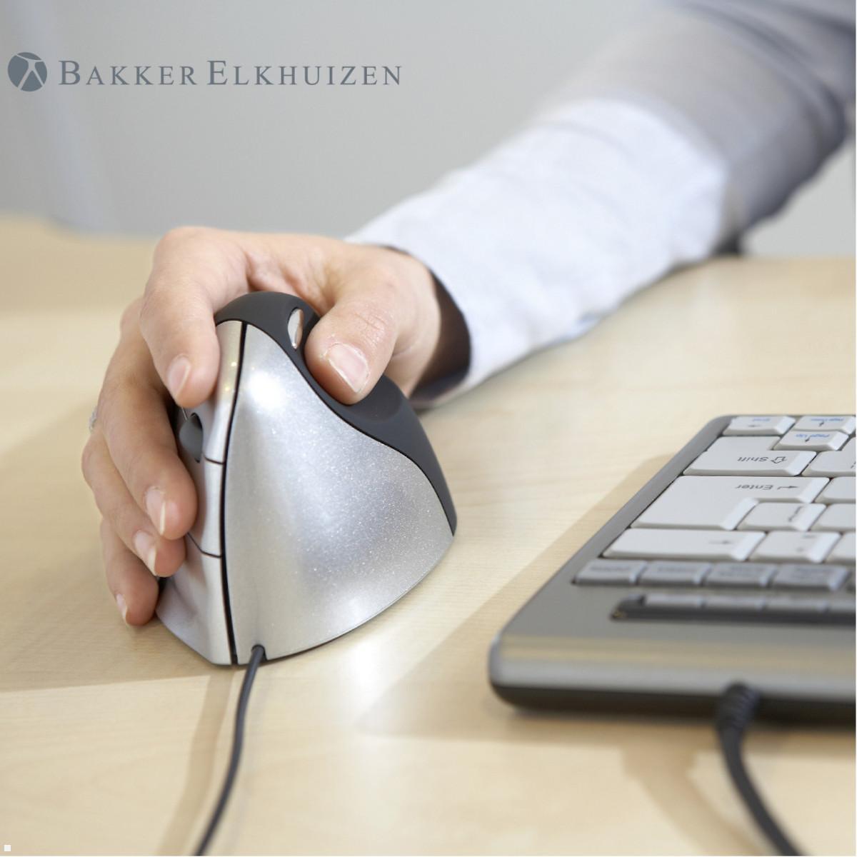 BakkerElkhuizen ergonomische Tastatur S-board 840 Design USB (BNES840DDE) mit vertikaler Maus