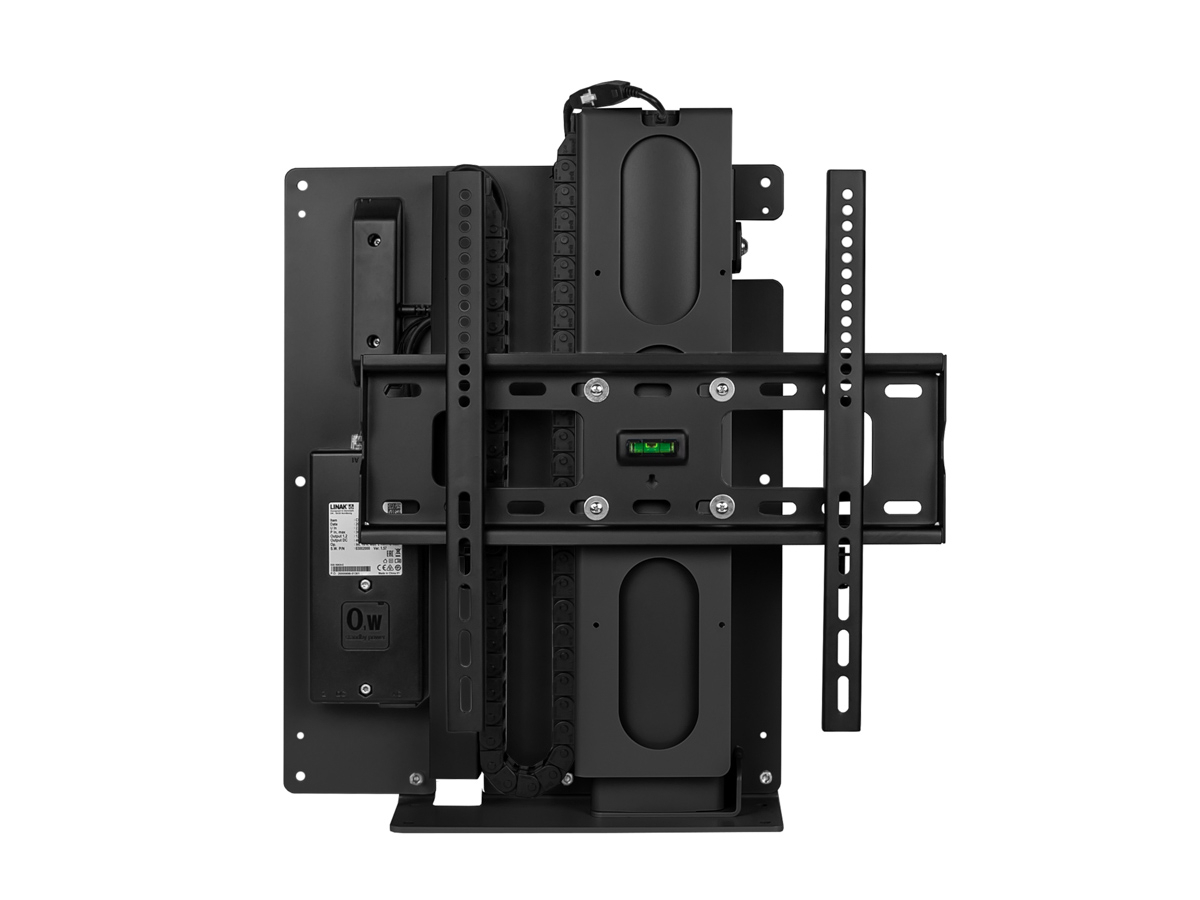 MonLines MLS675B myTVLift Standfuß elektrisch, 675mm, schwarz mit VESA Aufnahme