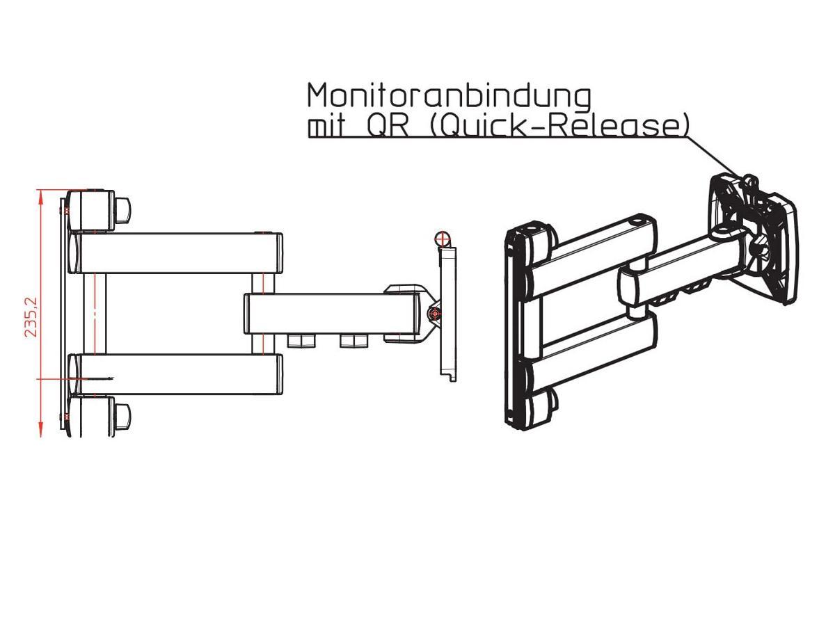 TV Halterung Novus SKY 11N mit Schwenkarm 650mm 