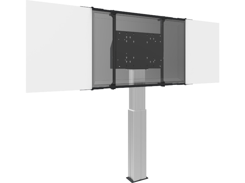 SmartMetals Zubehör Montageset m. Emaille Whiteboards für Touchscreens 55 - 70 Zoll Offen mit Monitor