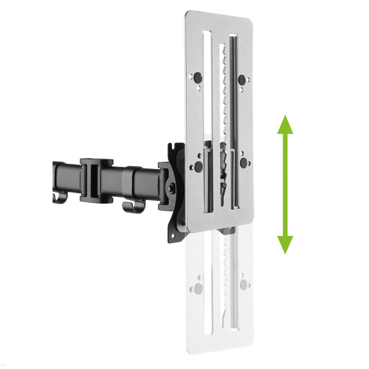 VESA Adapter höhenverstellbar, MonLines V078S in Silber, Höhenverstellung