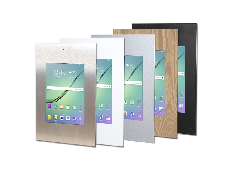 TabLines TWE020E Tablet Wandeinbau für Samsung Tab S2 9.7 DS, Edelstahl Farbvarianten