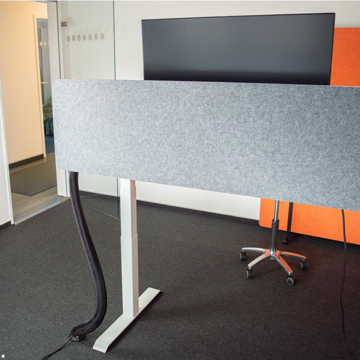 TecLines TKF002B Kabelführung Mesh Gewebe für Steh-Sitz Tisch 130 cm, schwarz Anwendung Office