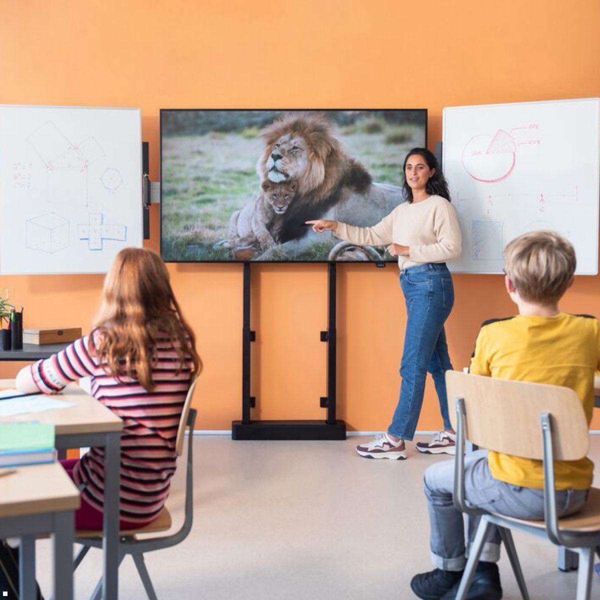 Vogels RISE A217 Zubehör Whiteboard Set 75 Zoll für TV Boden-Wandhalter, Unterricht