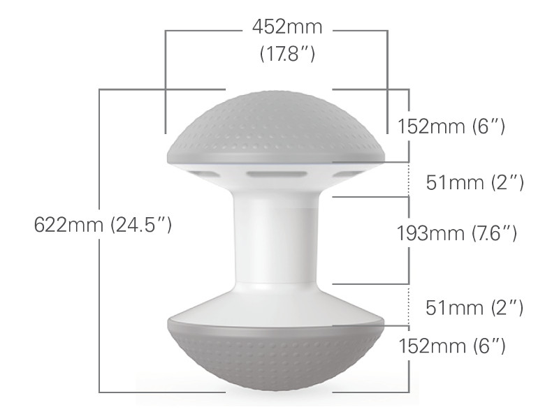 Humanscale Ballo B10UW Sitzball Bürostuhl Maße