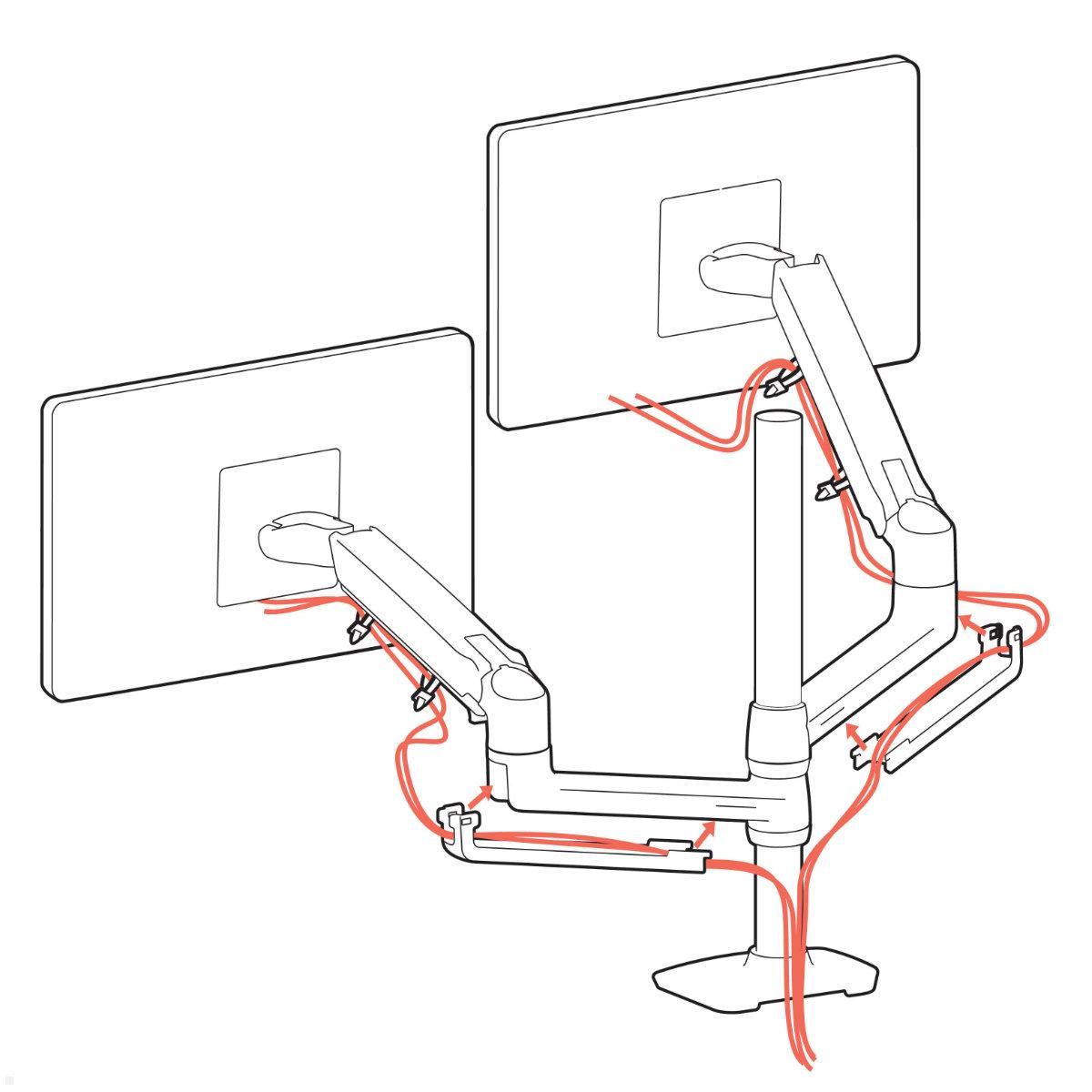 Ergotron LX Dual Monitor Tischhalterung 40Zoll, weiß (45-509-216)