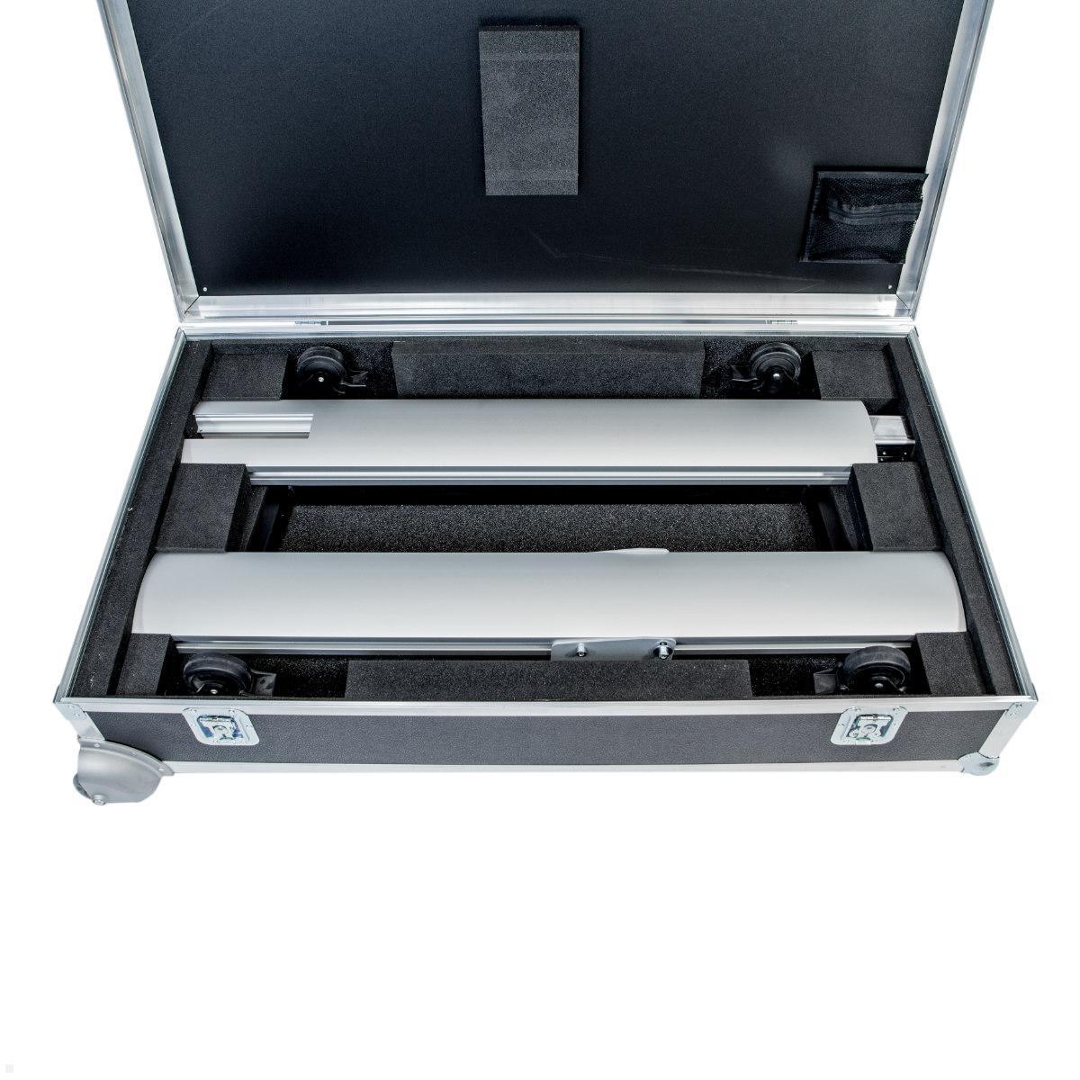 SMS Messekit Set Monitor Standfuß FH T2000 EU schwarz + Transportcase plug & present