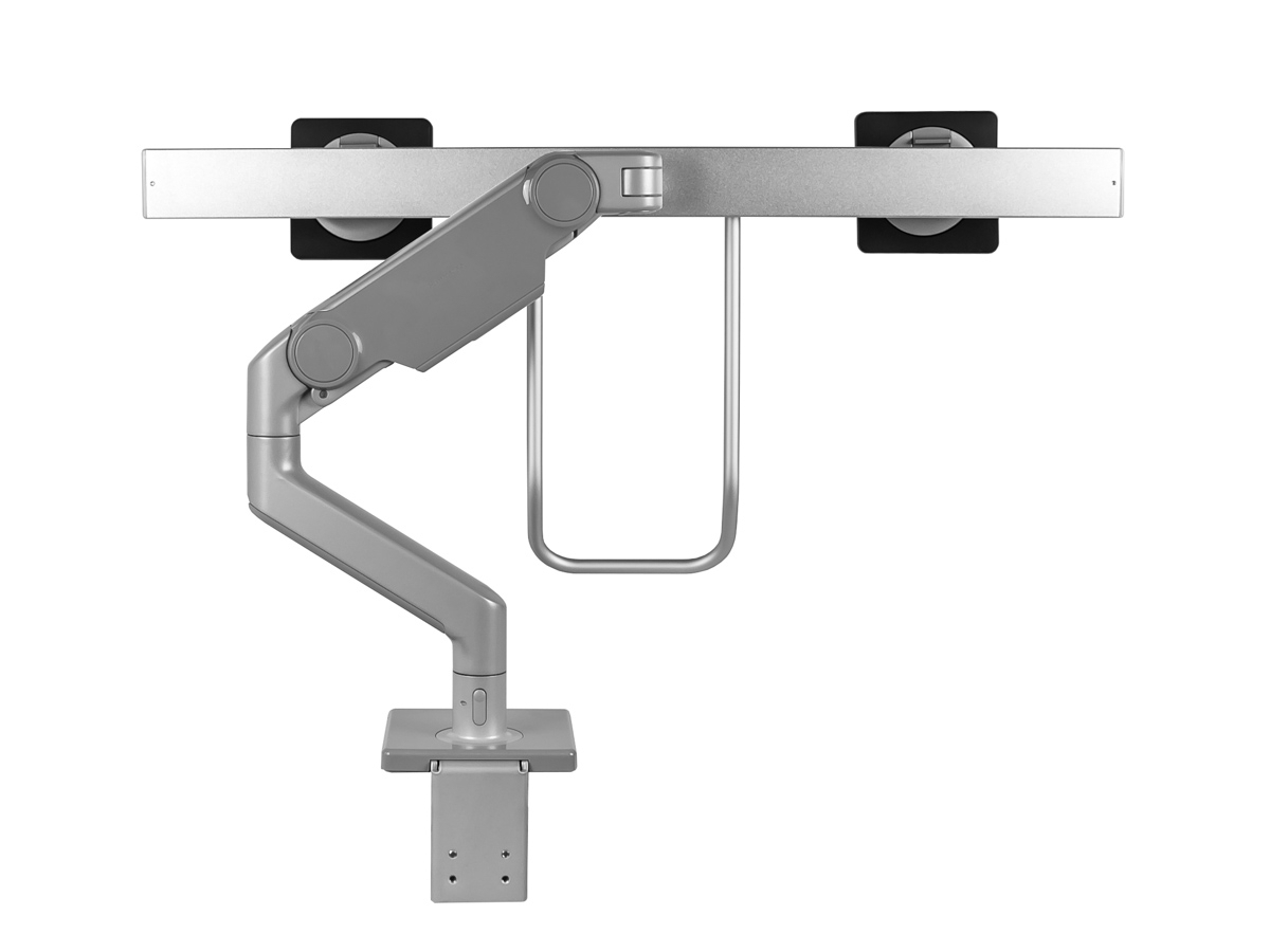 Humanscale M10 Monitorhalterung 2 Monitore Klemme, schräg, silber (M10CMSBHS) schwenkbar