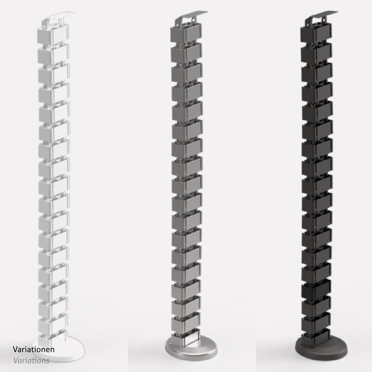 TecLines TKF001W Kabelführung für Steh-Sitz Tisch 128,5 cm, weiß Variationen