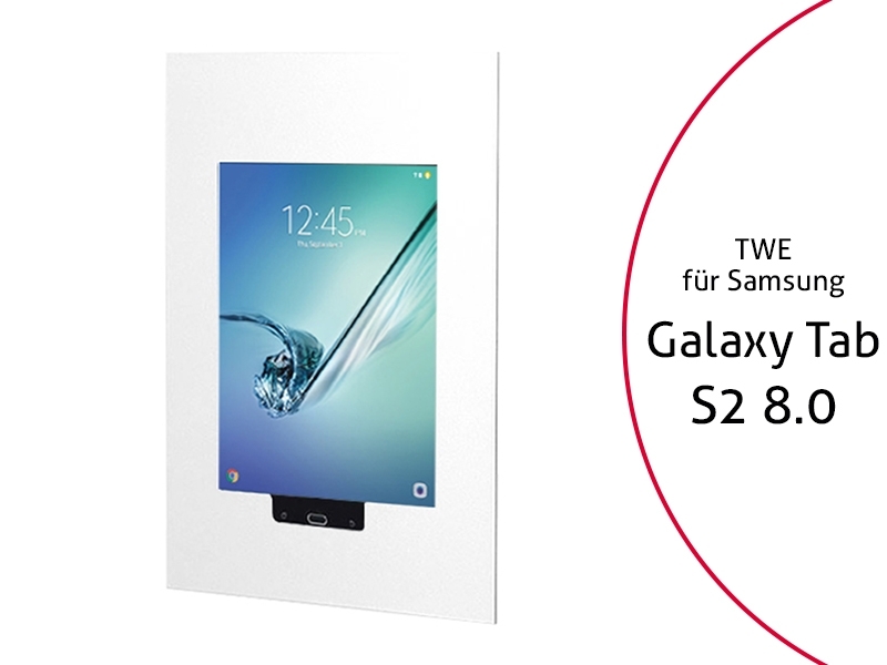 TabLines TWE013W Tablet Wandeinbau für Samsung Tab S2 8.0 HB, weiß