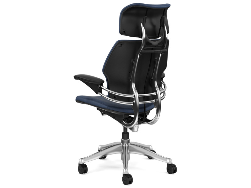 Humanscale Bürostuhl Leder Freedom Headrest F211AQ444N blau back