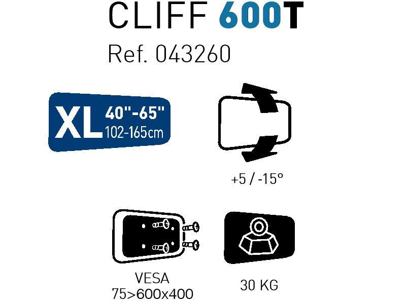 Erard CLIFF 600T neigbare Flachbildschirm Halterung Features