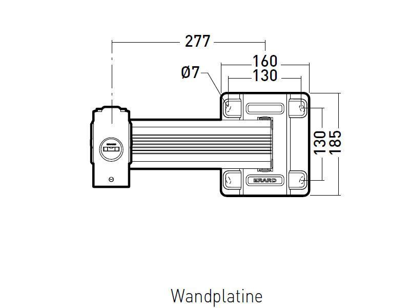 Erard CLIFF 400TW90 bewegliche Monitor Wandhalterung Tiefe