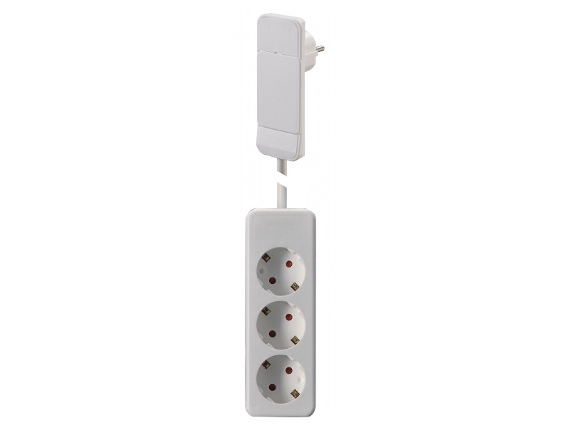 Bachmann SMART PLUG Flachstecker mit 3-fach Steckdosenleiste (933.015) weiß 