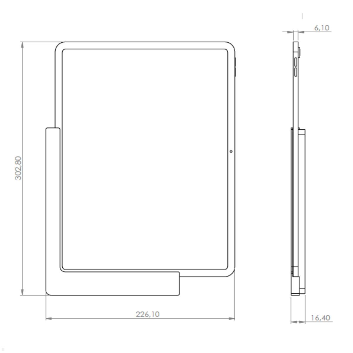 TabLines TWP036S Wandhalterung für Apple iPad Air 13.0 (M2), Skizze 1