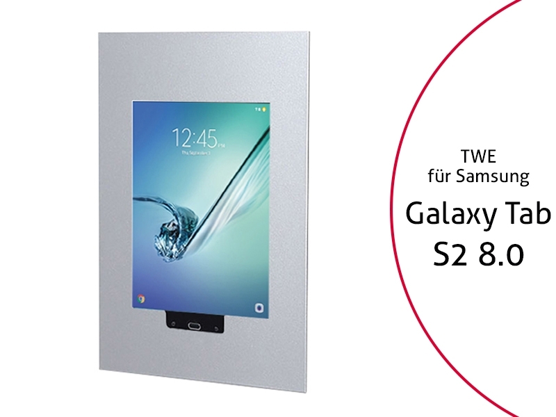 TabLines TWE013S Tablet Wandeinbau für Samsung Tab S2 8.0 HB, silber