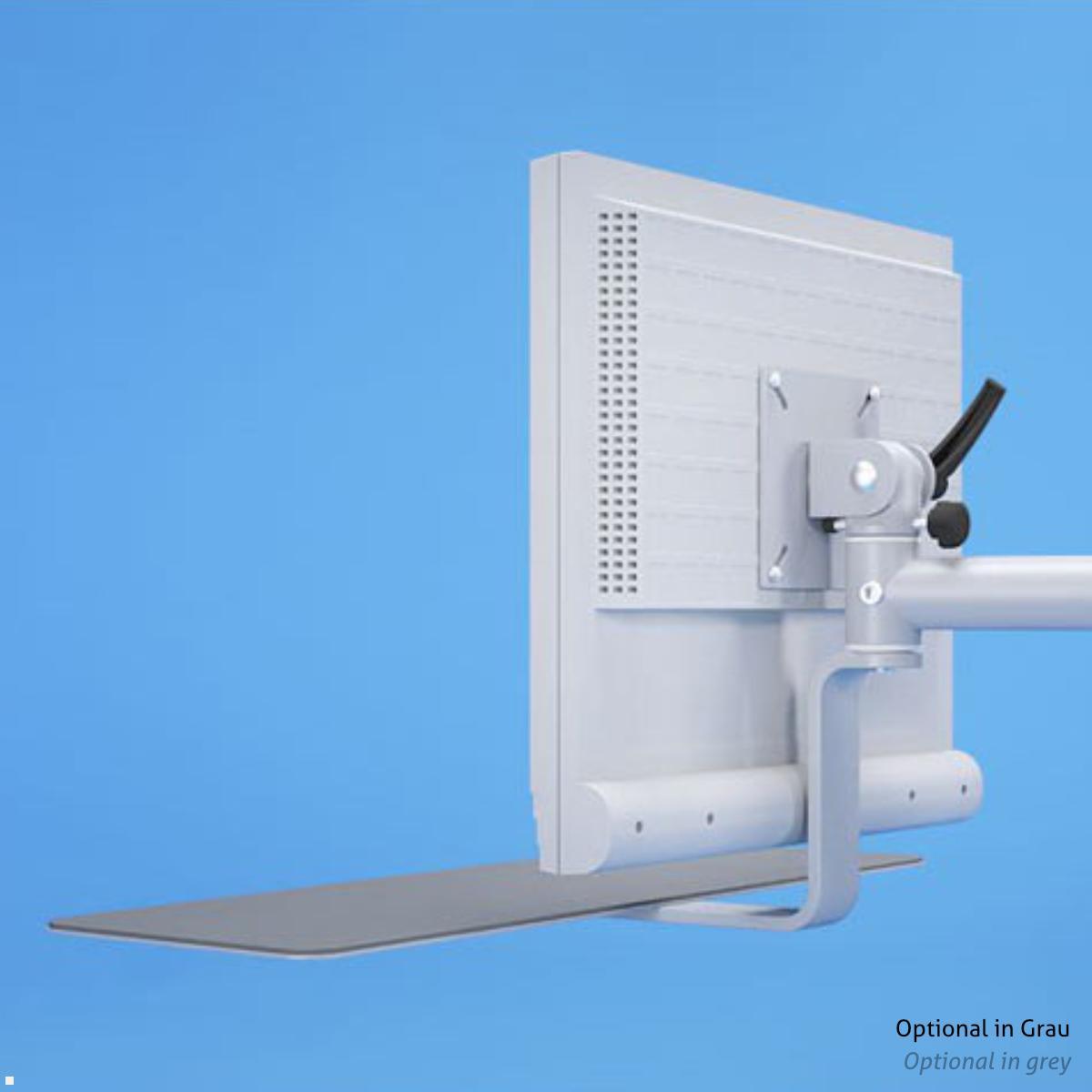 MonLines MTB002B Tastaturablage für TFT Monitorhalter 500mm, schwarz Anwendung unter dem Monitor