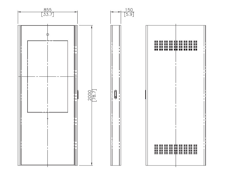 Hyundai H467SSV Outdoor Display Stele Single 46" FullHD Maße