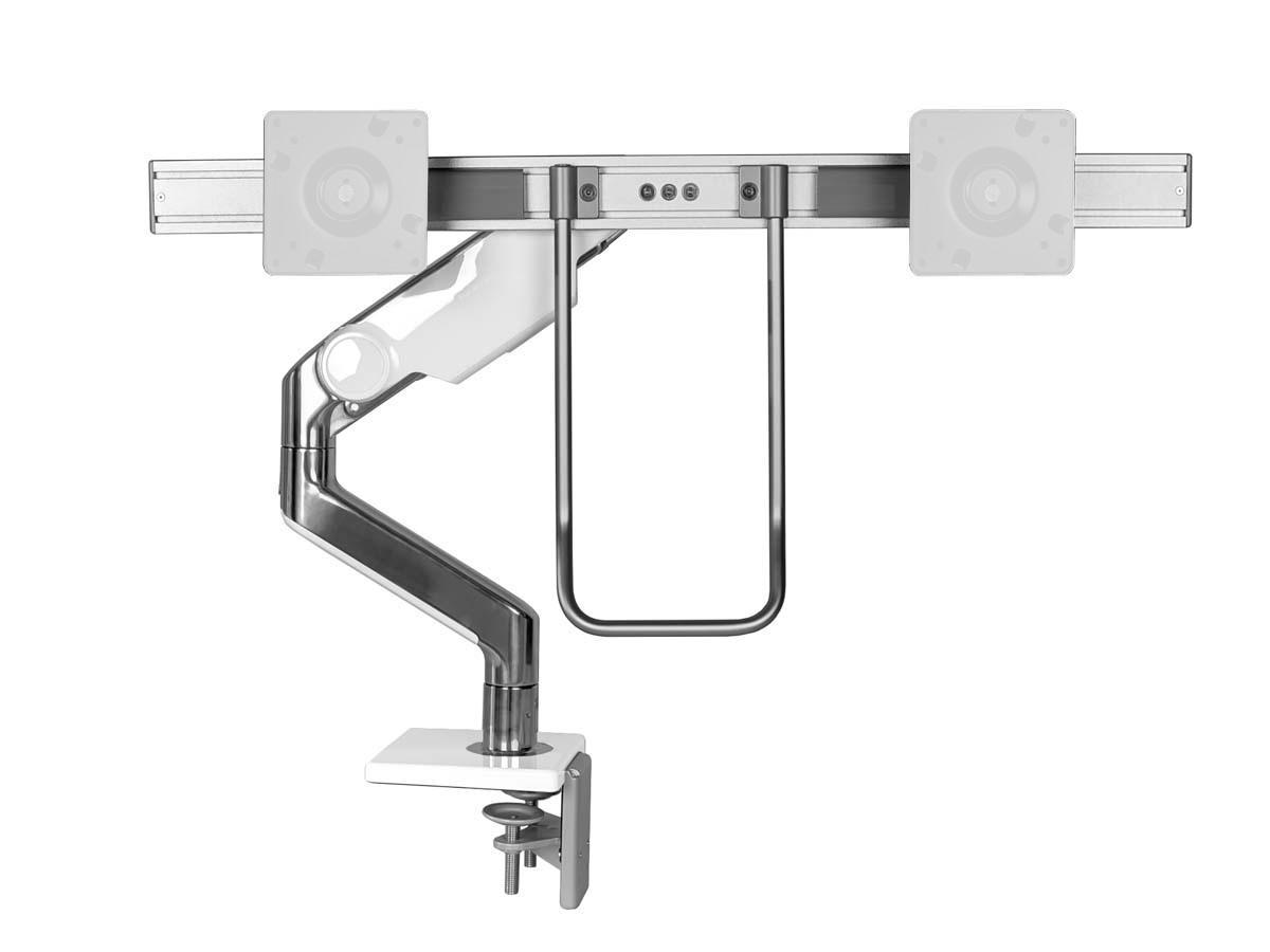 Humanscale M8.1 Dual Monitor Tischhalterung Klemme M81CMWBHW, Vorderansicht