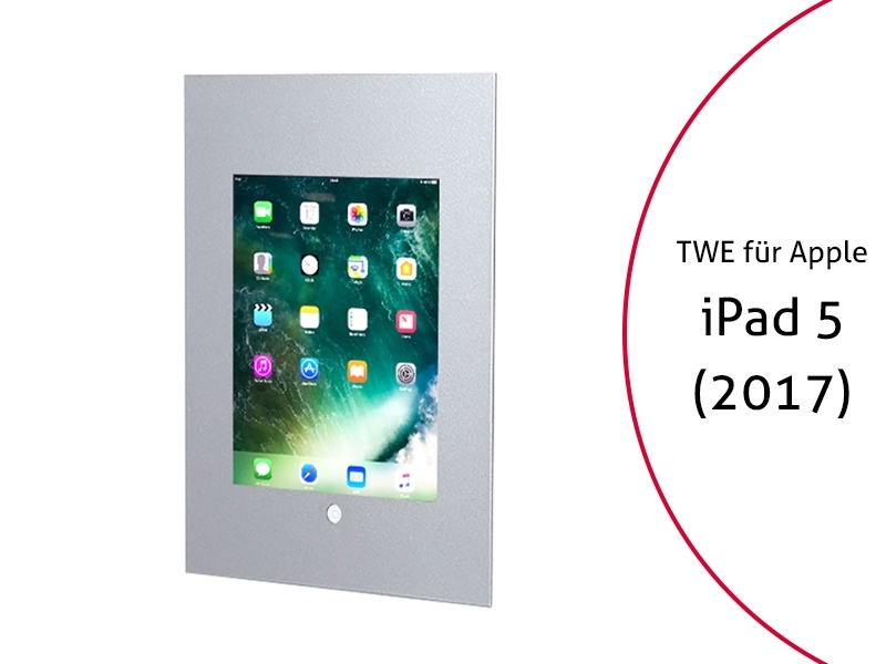 TabLines TWE035S Tablet Wandeinbau für Apple iPad 5 (2017), HB, silber