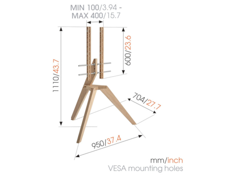 Vogels NEXT OP1 TV Ständer Holz bis 70Zoll Zeichnung