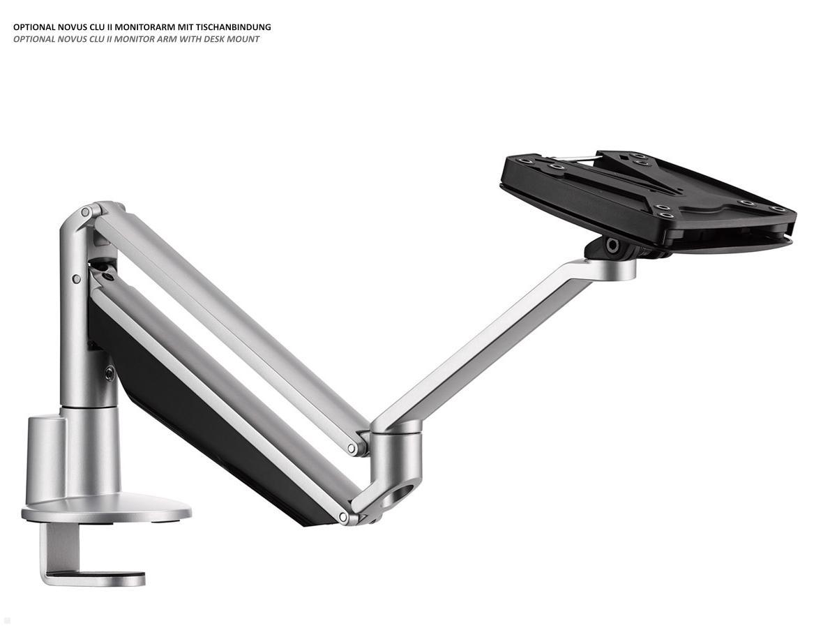 Novus Clu III Monitorarm ohne Befestigung, silber/anthrazit (990+3009+000) horizontale Bildschirmposition