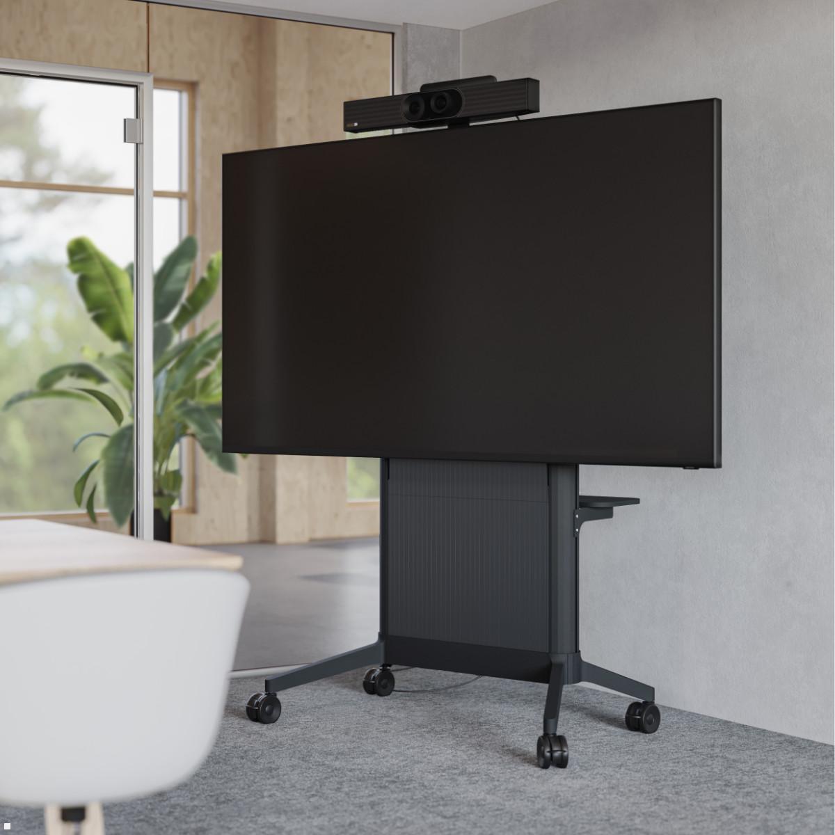 SMS EVER620 mobiler TV Ständer 98 Zoll, MDF Cover schwarz (16-010-1E), Meetingraum