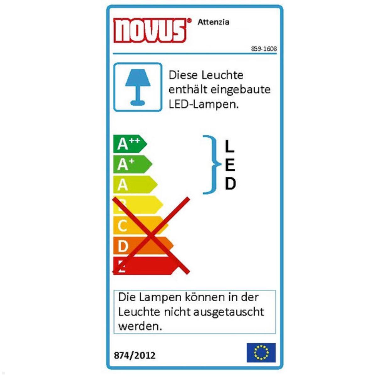 Novus Attenzia space active HCL BT LED Stehleuchte, silber (740+6199+001) Energieeffizienzklasse D (Spektrum A bis G)