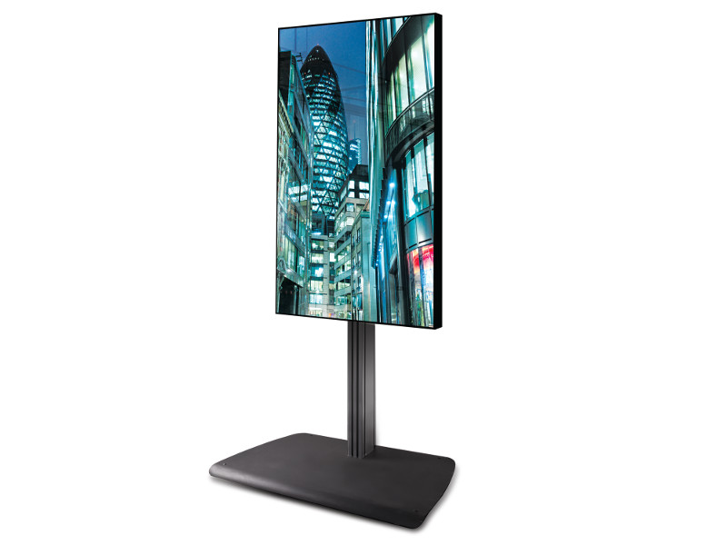 B-Tech BTF843/BB System X Monitorständer 60"-85" Hochformat front