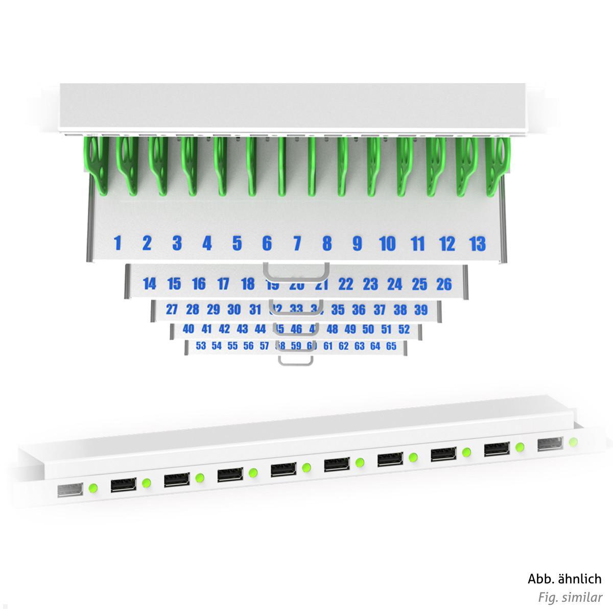 Good Connections ANTARES T52S Tablet Ladewagen Sync 52 Geräte, schwarz, nummerierte Slots, LEDs