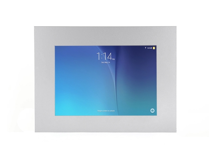 TabLines TWE029S Tablet Wandeinbau für Samsung Tab E 9.6, silber Querformat (optionales Umbauset)