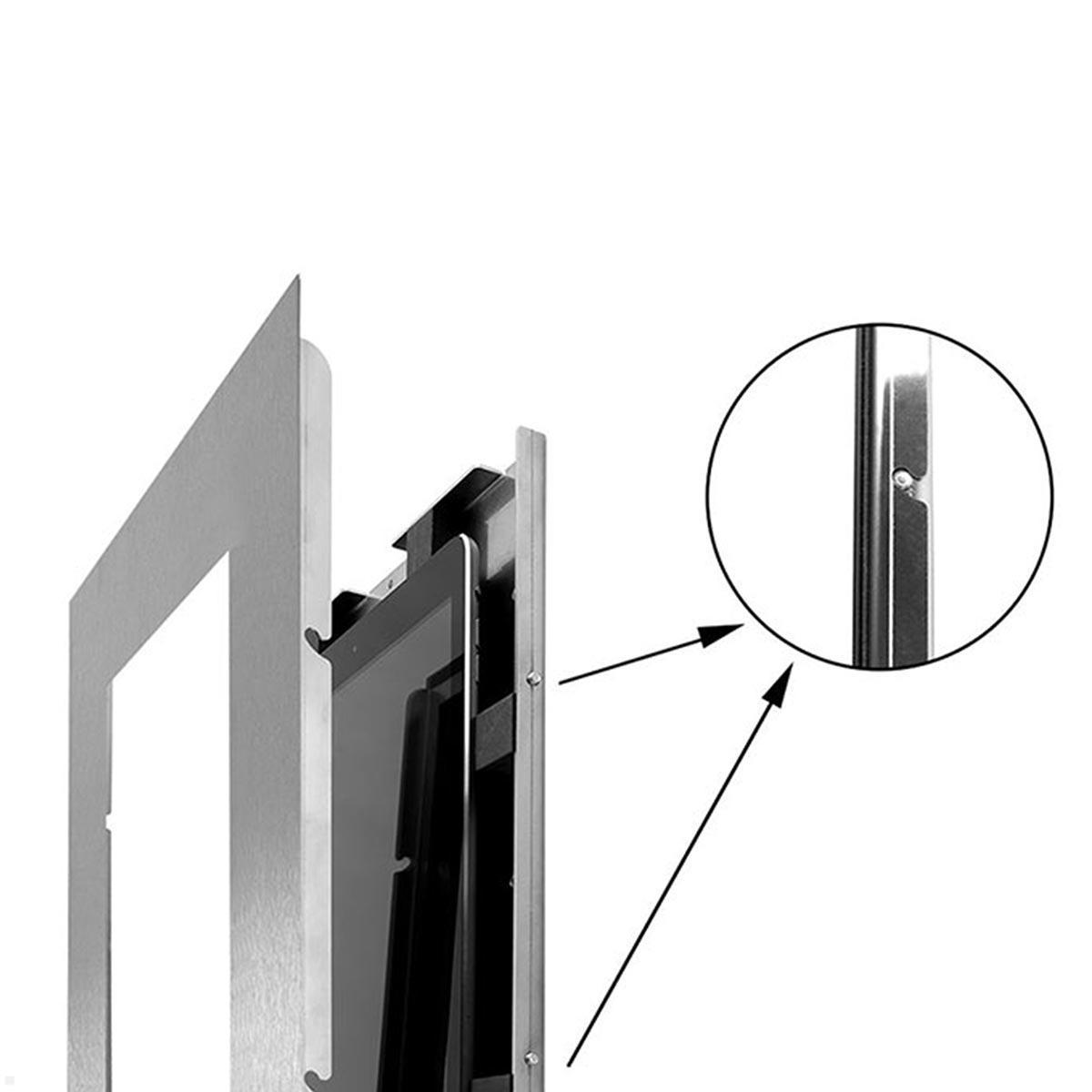 TabLines TWE116E Tablet Wandeinbau für Apple iPad Pro 11.0 (M4), Edelstahl, Installation