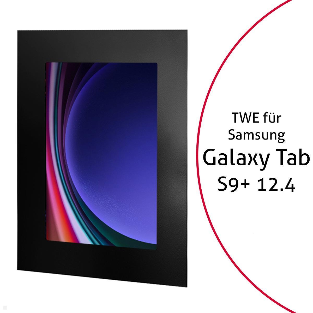 TabLines TWE111B Tablet Wandeinbau für Samsung Tab S9+ 12.4, schwarz