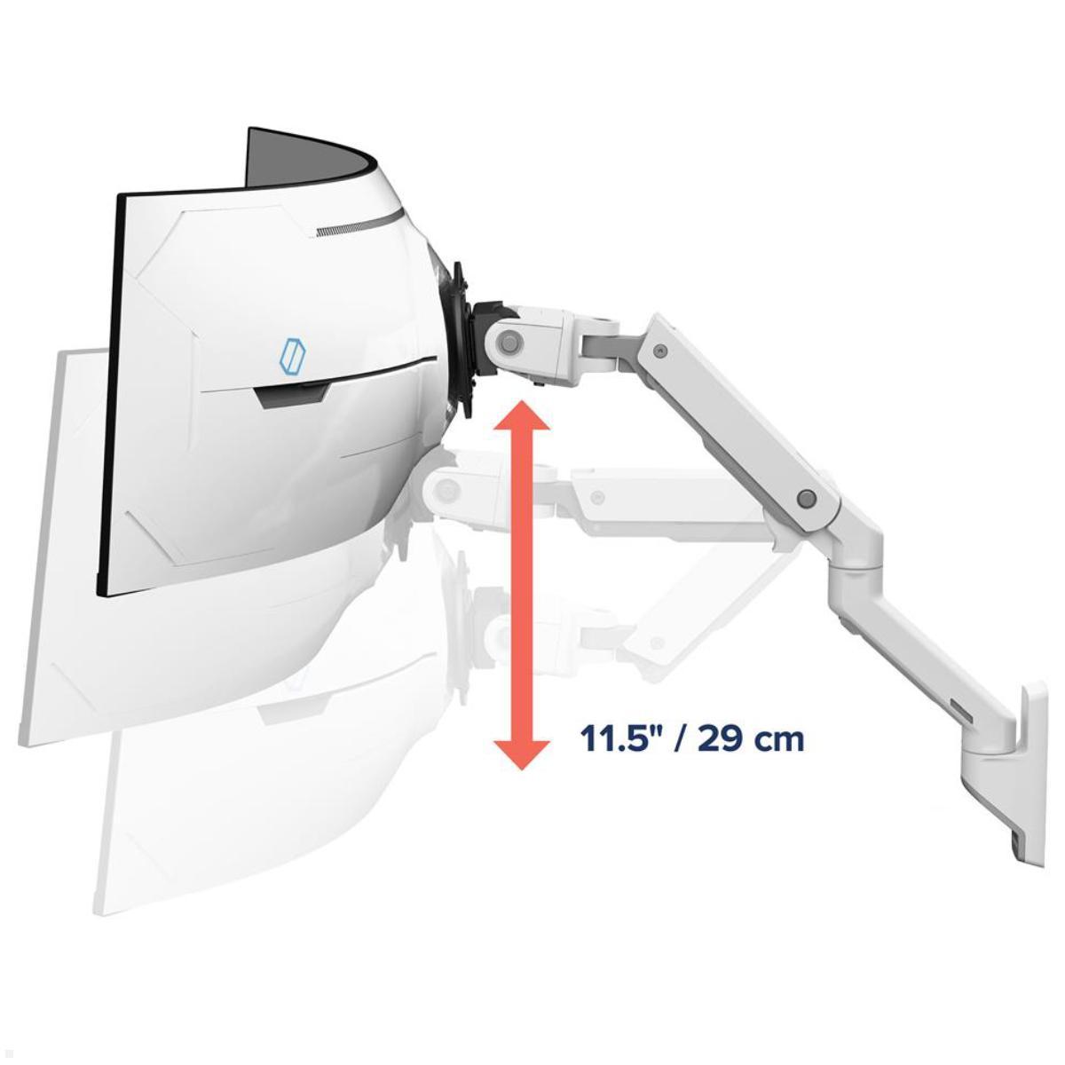 Ergotron HX Monitor Wandhalter mit VHD Gelenk bis 57 Zoll, weiß (45-694-216), höhenverstellbar