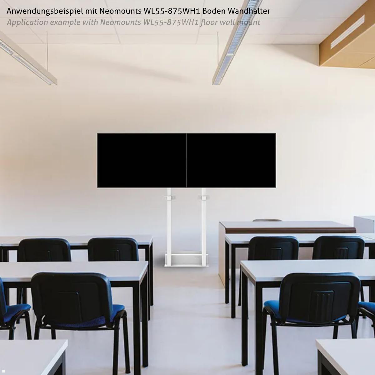 Neomounts ADM-875WH2 Zubehör VESA Adapter für Monitorhalter auf 2 Monitore, weiß Anwendung Universität