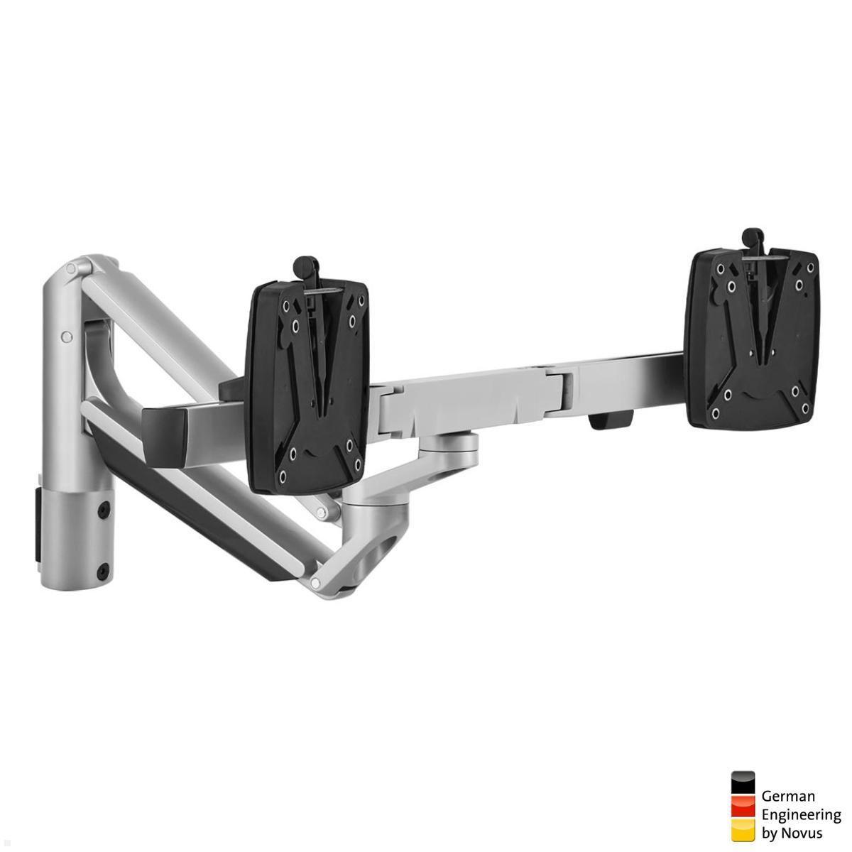 Novus Clu Plus X2 Dual Monitorhalter für TSS Säulen (992+2009+001), silber, höhenverstellbar