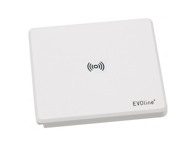 EVOline Square80 Qi-Version 1x Schuko, USB, CAT6 Buchse geschlossen