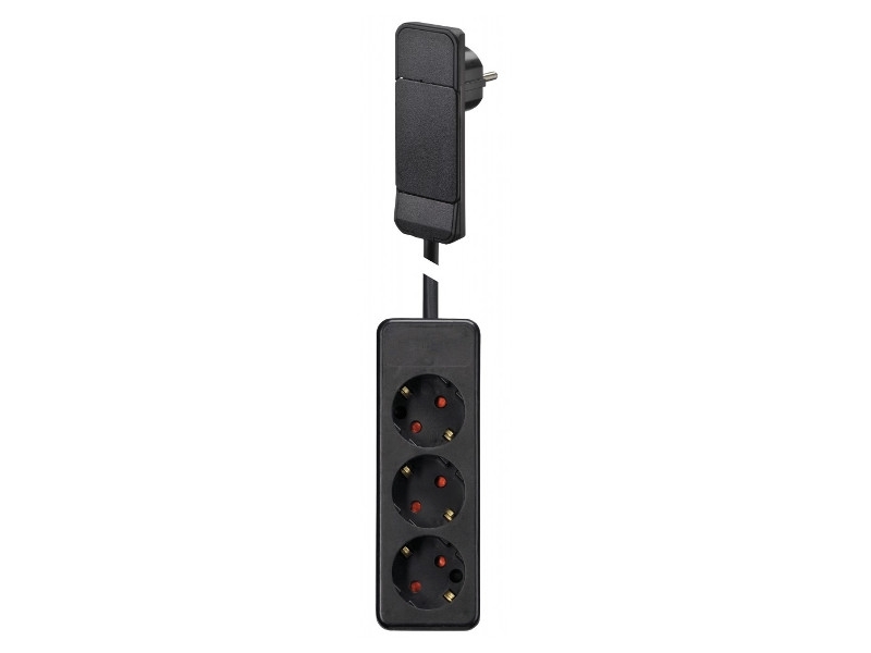 Bachmann SMART PLUG Flachstecker mit 3-fach Steckdosenleiste (933.014) schwarz