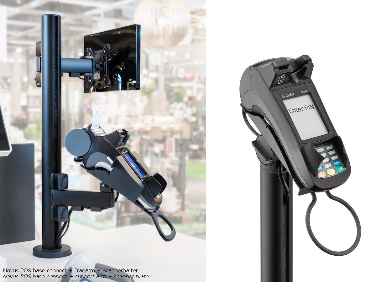 Novus POS base connect 100 mit EC Gerät Halter für Verifone VX 520/H5000, Kasse