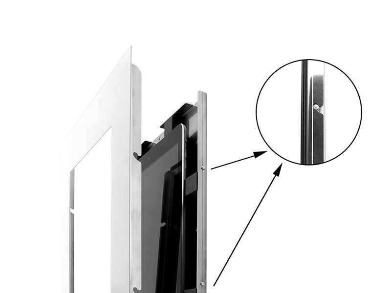 TabLines TWE079W Tablet Wandeinbau für Samsung Galaxy Tab A 10.1 (2019), weiß einfache Montage