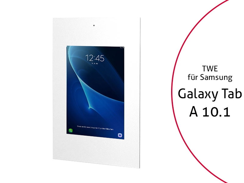 TabLines TWE048W Tablet Wandeinbau für Samsung Tab A 10.1 - DS, weiß