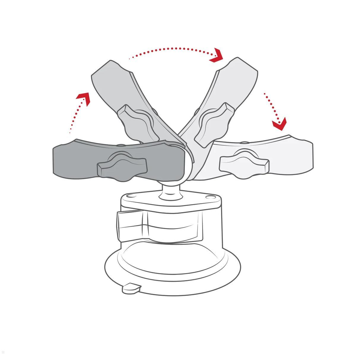 RAM Mounts X-Grip Saugnapf Halter, Verbindungsarm, B-Kugel (RAP-B-166-UN7U), schwarz Funktionen